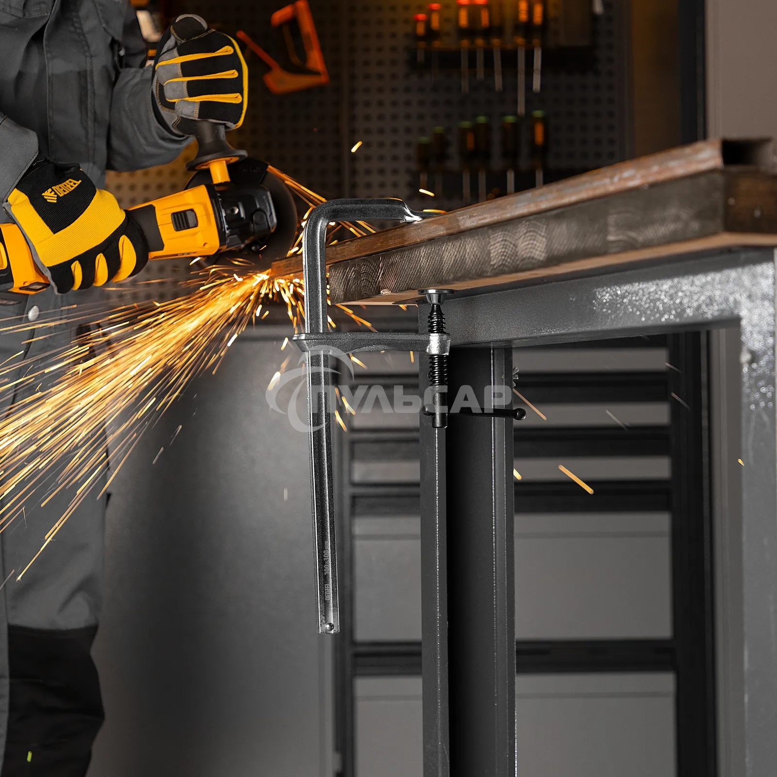 Струбцина Denzel F-образная, 120x300 мм, кованая