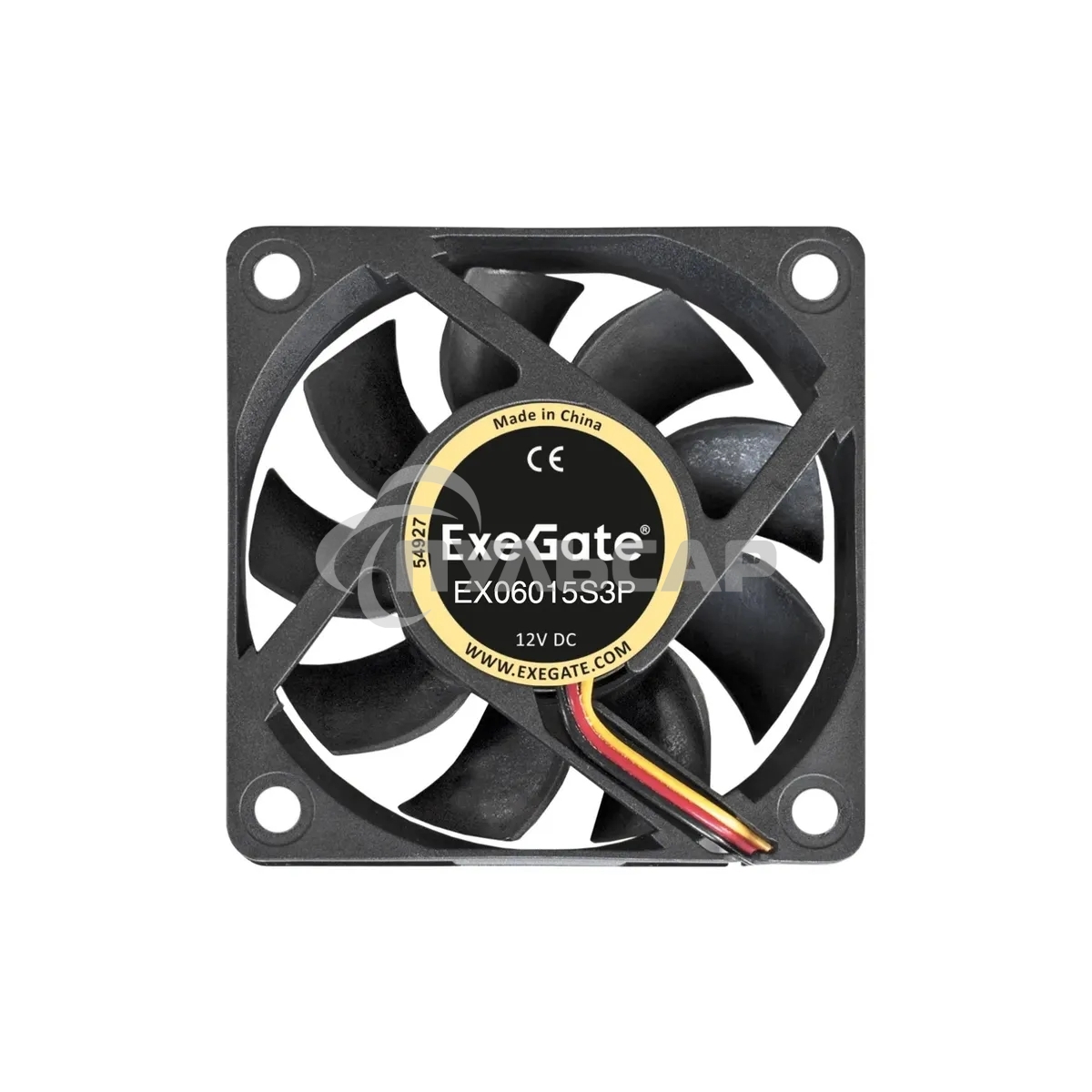 Вентилятор для корпуса ExeGate EX06015S3P черный, 60 мм, 3500 об/мин, 24 дБ, 3 pin