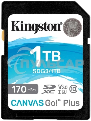 Карта памяти Kingston 1Tb SDXC Canvas Go Plus 170R C10 UHS-I U3 V30/ Kingston 1Tb SDXC Canvas Go Plus 170R C10 UHS-I U3 V30
