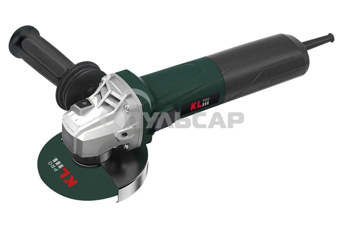 Профессиональная бесщеточная сетевая ушм (болгарка) KLPRO KLAT11509 с регулировкой оборотов (сеть, 1150Вт, 115мм, 3000-11500об/мин)