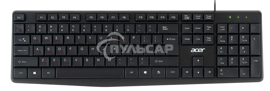 Комплект клавиатура + мышь Acer OMW141 клав:черный мышь:черный USB