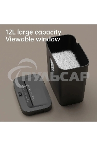 Шредер Deli ET021 черный (секр.P-4) фрагменты 8лист. 12лтр.