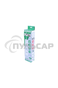 Бытовой удлинитель PowerCube, 2р с/з вык.,3USB, 3500 Вт, 16А, 1.9 м, 3*1,0 (белый) PC-4-2M