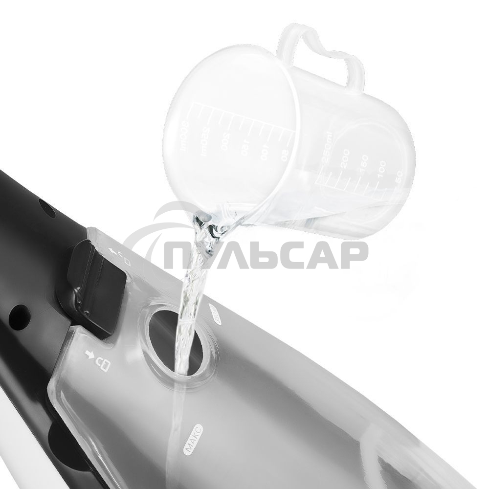 Швабра паровая Kitfort КТ-1088 белый/черный