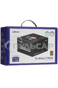 Блок питания Zalman TeraMax II Retail (ZM750-TMX2), 750Вт, PLUS Gold, 120мм, модульный, черный