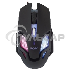 Мышь проводная Acer OMW125 черный оптическая (3200dpi) USB (6but)
