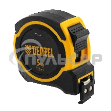 Рулетка 5м х 19мм, двухкомп. корпус, магнитный обрезиненный зацеп Denzel