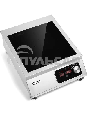 Плита Индукционная Kitfort КТ-143 серебристый/черный стеклокерамика (настольная)