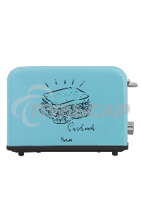Тостер VLK Palermo 100, мощность 900 Вт, голубой, 5 регулировок поджаривания