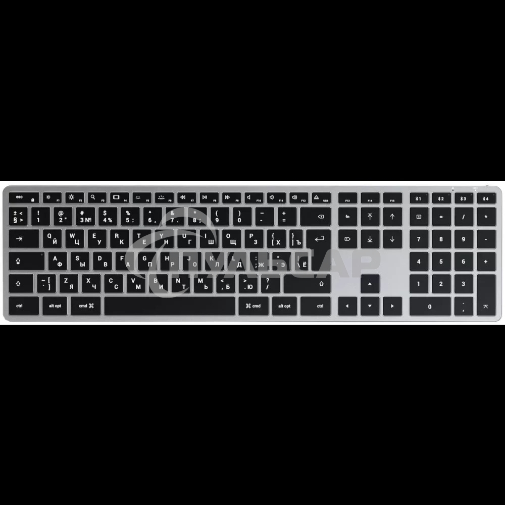 Клавиатура беспроводная Satechi Slim X3 Bluetooth Backlit Keyboard, Bluetooth, Серый космос, ST-BTSX3M-RU