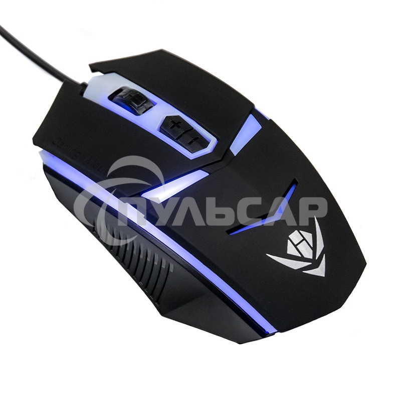 Мышь проводная Nakatomi MOG-02U черный, 1600 dpi, USB, кнопки - 5