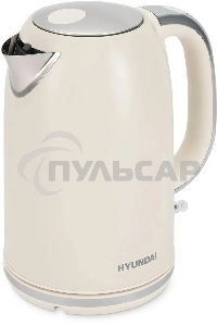 Чайник электрический Hyundai HYK-S9900 1.7л. 2200Вт молочный/серебристый корпус: металл