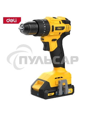 Дрель-шуруповерт Deli DC150, Аккумуляторная, 20В, 2 АКБ, Ударная, Сумка