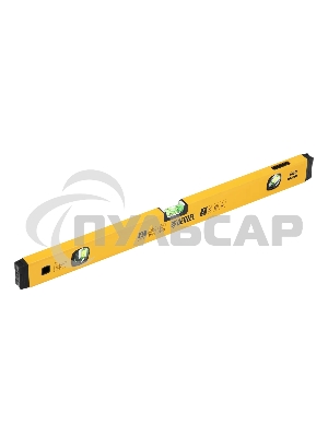 Уровень алюминиевый Denzel магнит., фрезерованный, 3 глазка (1 зеркал.), 0,5 мм/м, 600 мм