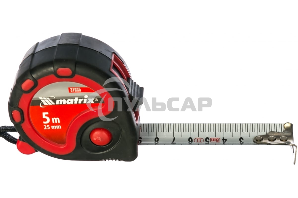 Рулетка Matrix status 3 fixations 5мх25мм двухкомпонентный корпус 3 фиксации ленты