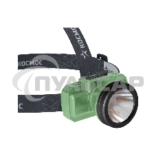 Фонарь аккумуляторный налобный Космос KOC516Lit 2Вт LED Li-ion 14500 500мА.ч корпус ABS-пластик USB-шнур type C регулируемый эласт. ремешок