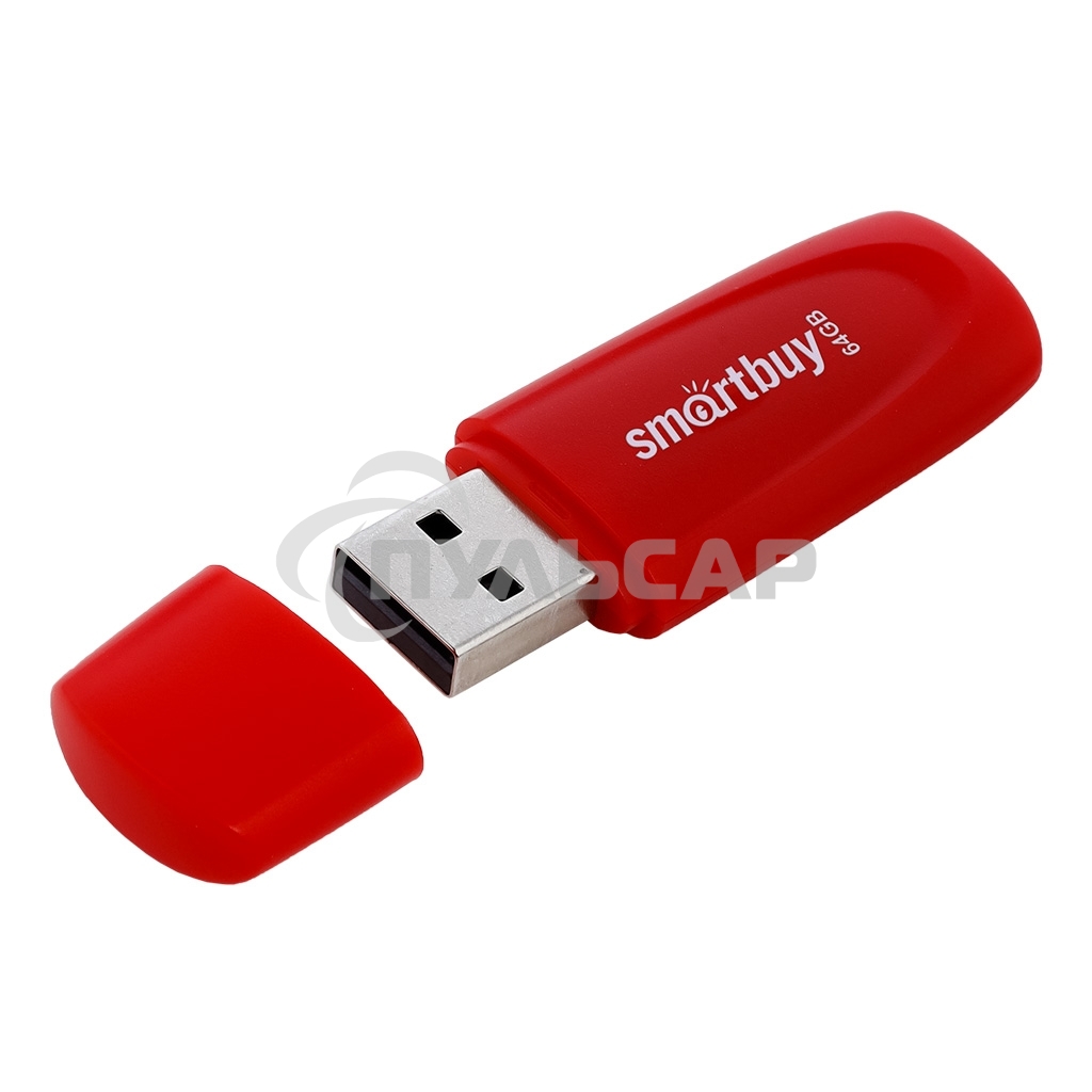 Флешка USB Smartbuy R/W (SB064 Gb2SCR) UFD 2.0 064 Gb Scout Red красный