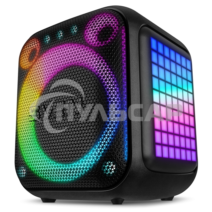 Портативная колонка Sven PS-880, черный, 1.0, 110 Вт (RMS), Bluetooth, FM, USB, microSD, LED-дисплей, аккумулятор