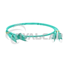 Комм. шнур оптический Hyperline, Duplex LC/LC, OM3 50/125, LSZH, 20м, Ø 2мм, голубой хвостовик, голубой