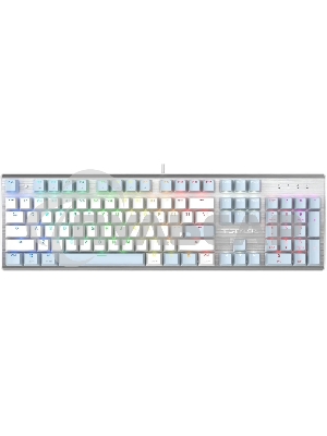 Клавиатура проводная A4Tech Fstyler FS100 Neon, USB, синий/белый