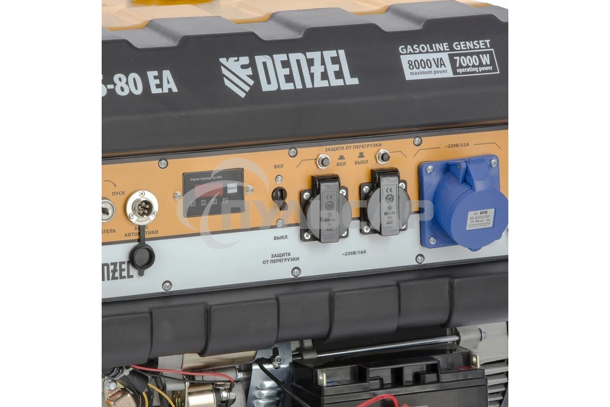 Электрогенератор бензиновый Denzel PS 80 EA, 8 кВт, 85 дБ, 90 кг