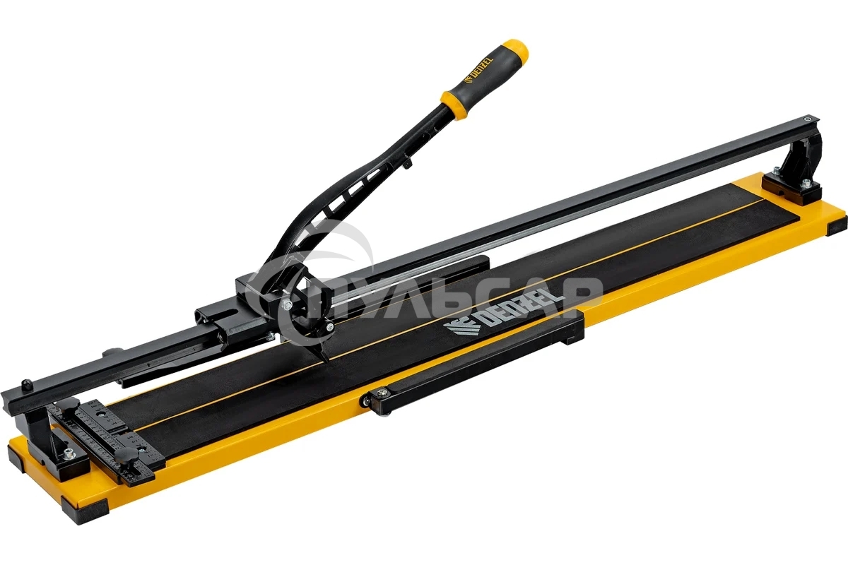 Плиткорез рельсовый 1000х16мм, каретка на подш., стальная станина, усил. рукоятка-пенал Denzel