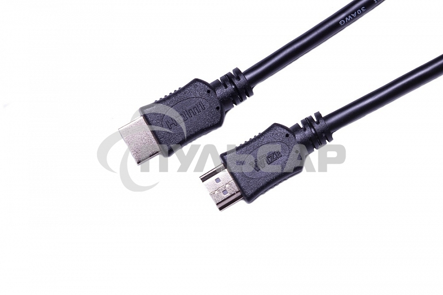 Кабель HDMI C-HM-HM-7.5M Wize, 7.5 м, v.2.0, 19M/19M, позол.разъемы, экран, черный, пакет