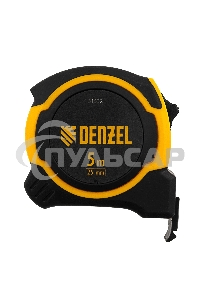 Рулетка 5м х 25мм, двухкомп. корпус, магнитный обрезиненный зацеп Denzel
