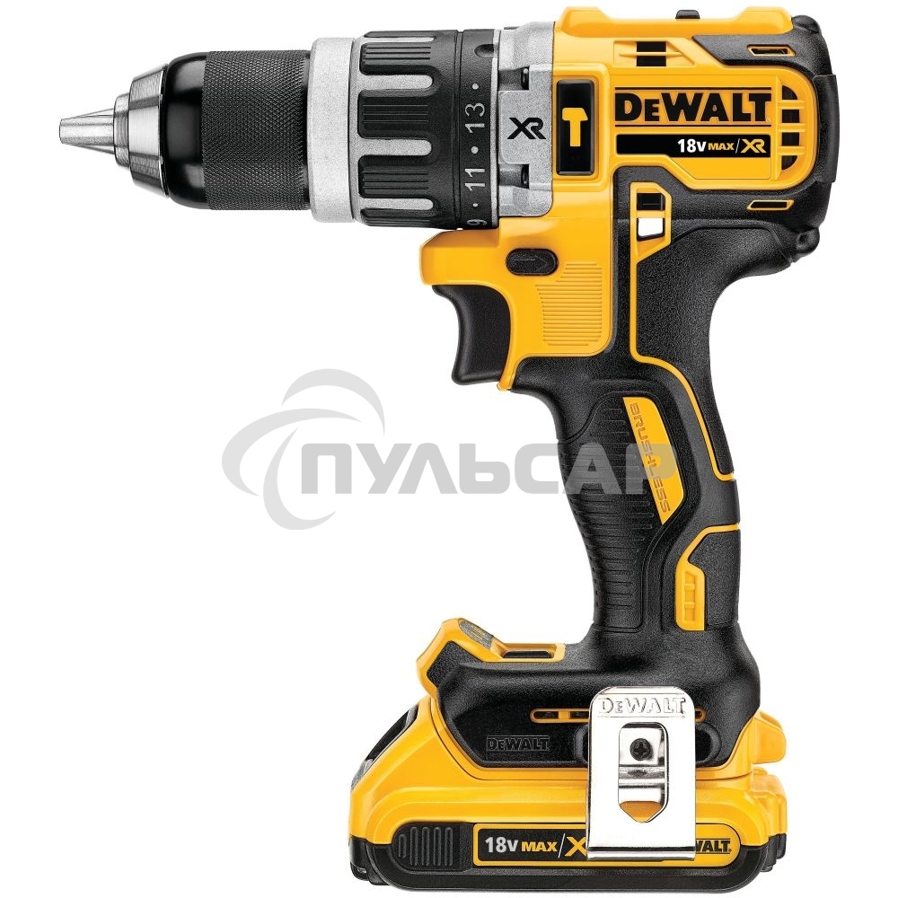 Дрель-шуруповерт DeWalt DCD796D2-QW, Аккумуляторная, 18В, 2 АКБ, Ударная, Кейс