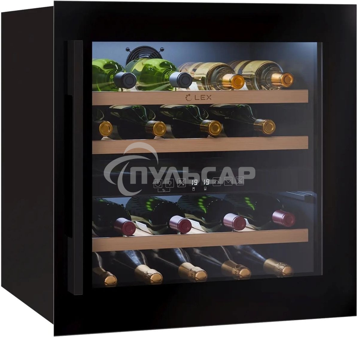 Винный шкаф LEX LWD6036BL dual zone 1-нокамерн. черный стекло (CHAT500007)
