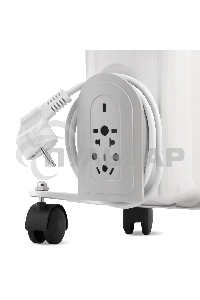 Обогреватель масляный Vitek VT-1707 W (5 секций) белый, 1000 Вт, 10 м2, термостат