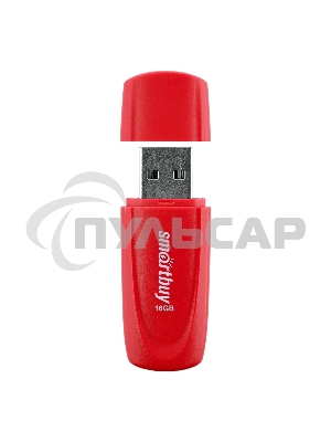 Флешка USB Smartbuy R/W Scout Red (SB016 Gb2SCR), 16 Gb, USB 2.0, R/W 15/12, красный