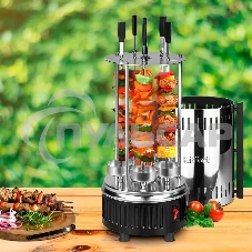 Электрошашлычница Kitfort KT-1405 1000Вт серебристый