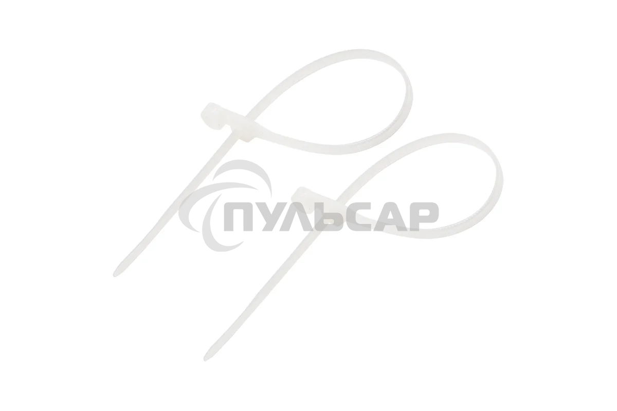 Хомут кабельный Rexant 07-0204 4.3х200 нейл. под винт белый (уп.100 шт)