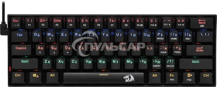 Клавиатура проводная Defender Redragon Lakshmi, USB, черный