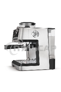 Кофеварка рожковая BQ CM5002 серебристый/черный, исп. кофе - зерновой/молотый, 2,8 л, 2400 Вт, 19 бар