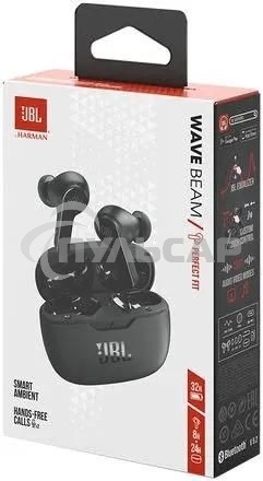 Наушники JBL Wave Beam, Bluetooth, внутриканальные, черный
