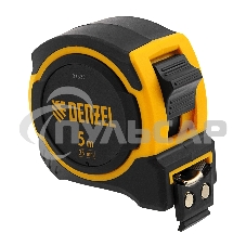 Рулетка 5м х 25мм, двухкомп. корпус, магнитный обрезиненный зацеп Denzel