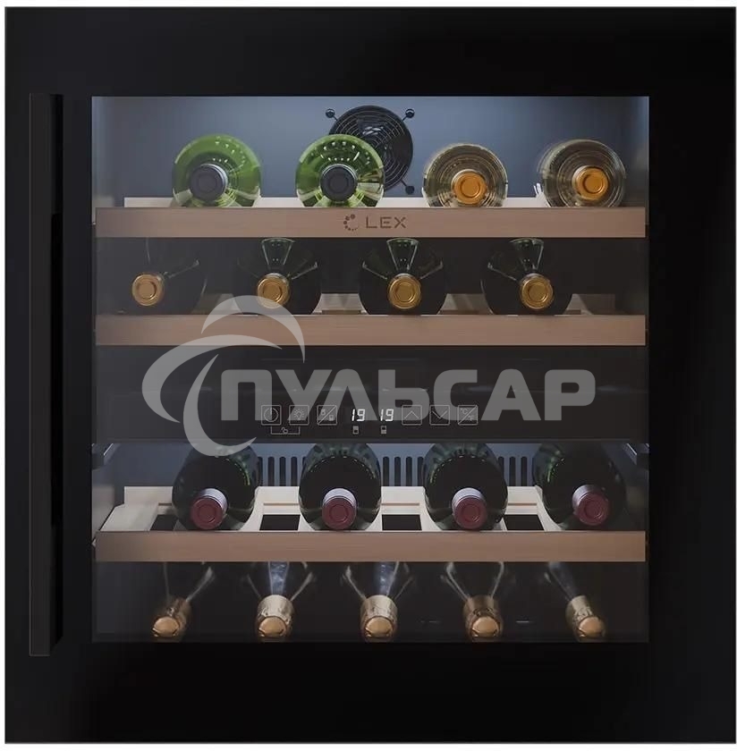 Винный шкаф LEX LWD6036BL dual zone 1-нокамерн. черный стекло (CHAT500007)
