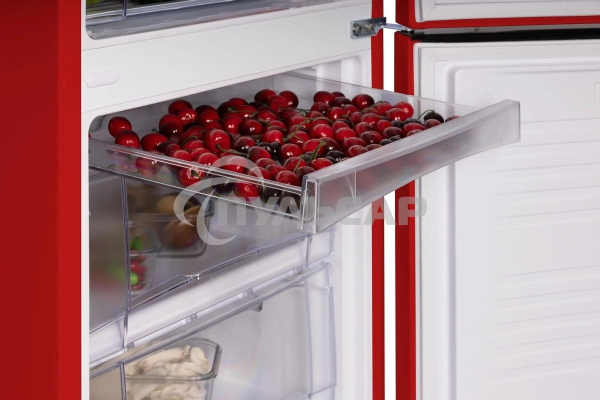 Холодильник Nordfrost NRB 162NF R красный двухкамерный 205/105 л морозилка снизу