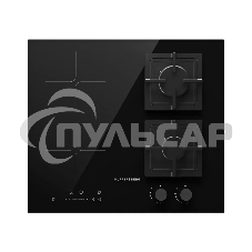 Комбинированная варочная панель Kuppersberg, индукция/газ, High-Tech, 59 см, 9 уровней мощности, блокировка управления, автоматическое отключение, таймер, Booster, слайдерное/механическое управление, черный