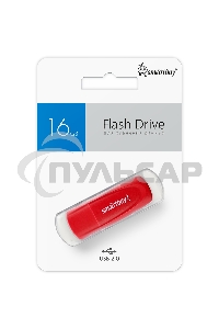 Флешка USB Smartbuy R/W Scout Red (SB016 Gb2SCR), 16 Gb, USB 2.0, R/W 15/12, красный
