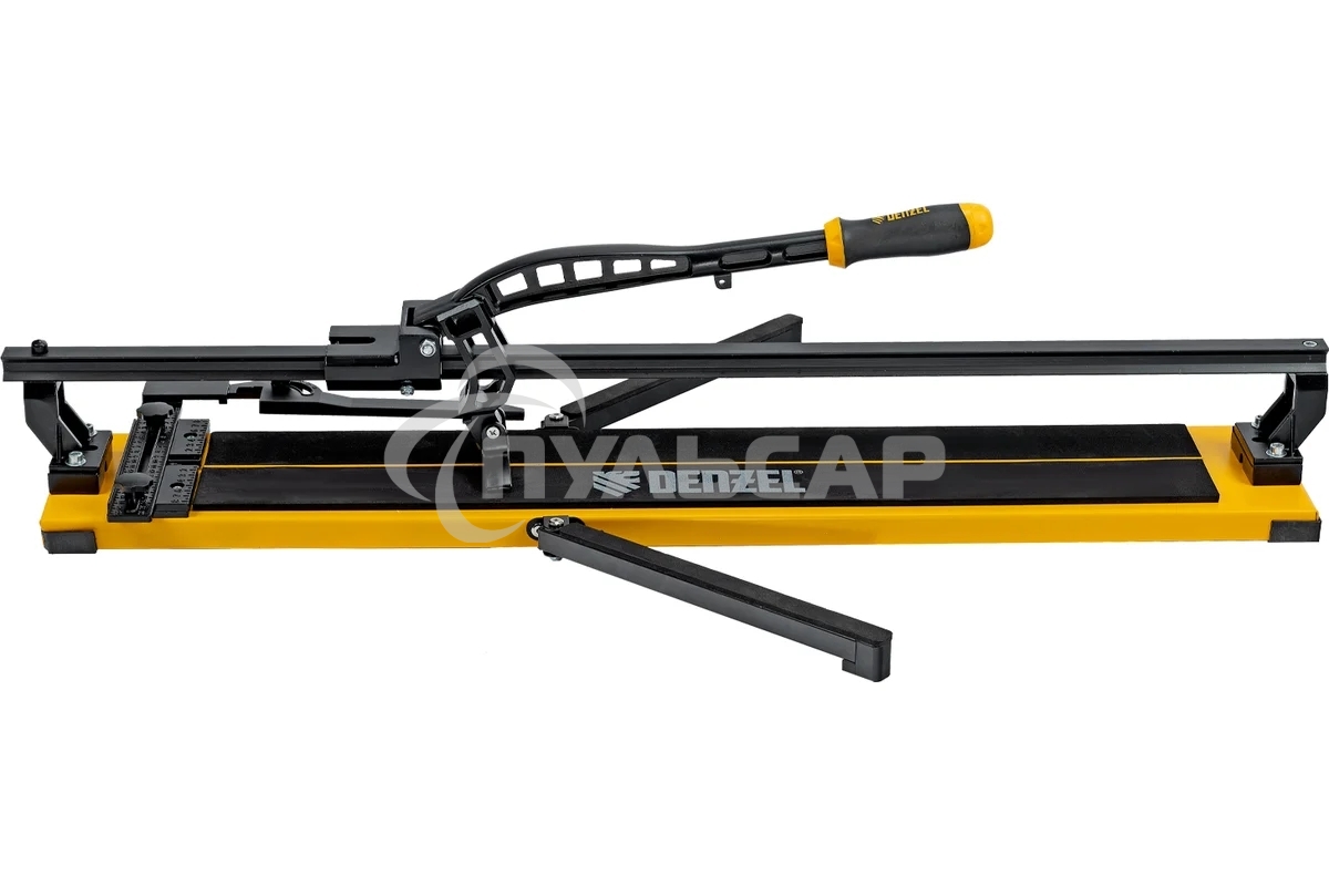 Плиткорез рельсовый 1000х16мм, каретка на подш., стальная станина, усил. рукоятка-пенал Denzel