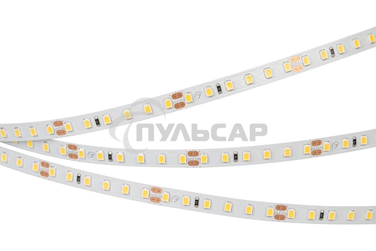 Лента светодиодная RT-A120-8мм 24V Warm3000 (9.6 W/m, IP20, 2835, 5m) (Открытый)