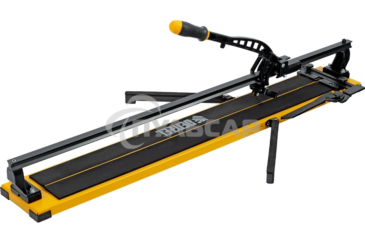 Плиткорез рельсовый 1000х16мм, каретка на подш., стальная станина, усил. рукоятка-пенал Denzel