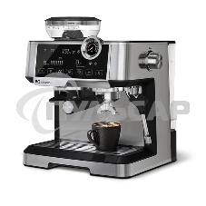 Кофеварка рожковая BQ CM5002 серебристый/черный, исп. кофе - зерновой/молотый, 2,8 л, 2400 Вт, 19 бар