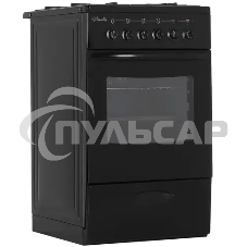 Плита комбинированная Лысьва ЭГ 401 МС-2у черный, конфорок 4 газовых, духовка 57 л, 50 см x 84 см x 60 см (без крышки)