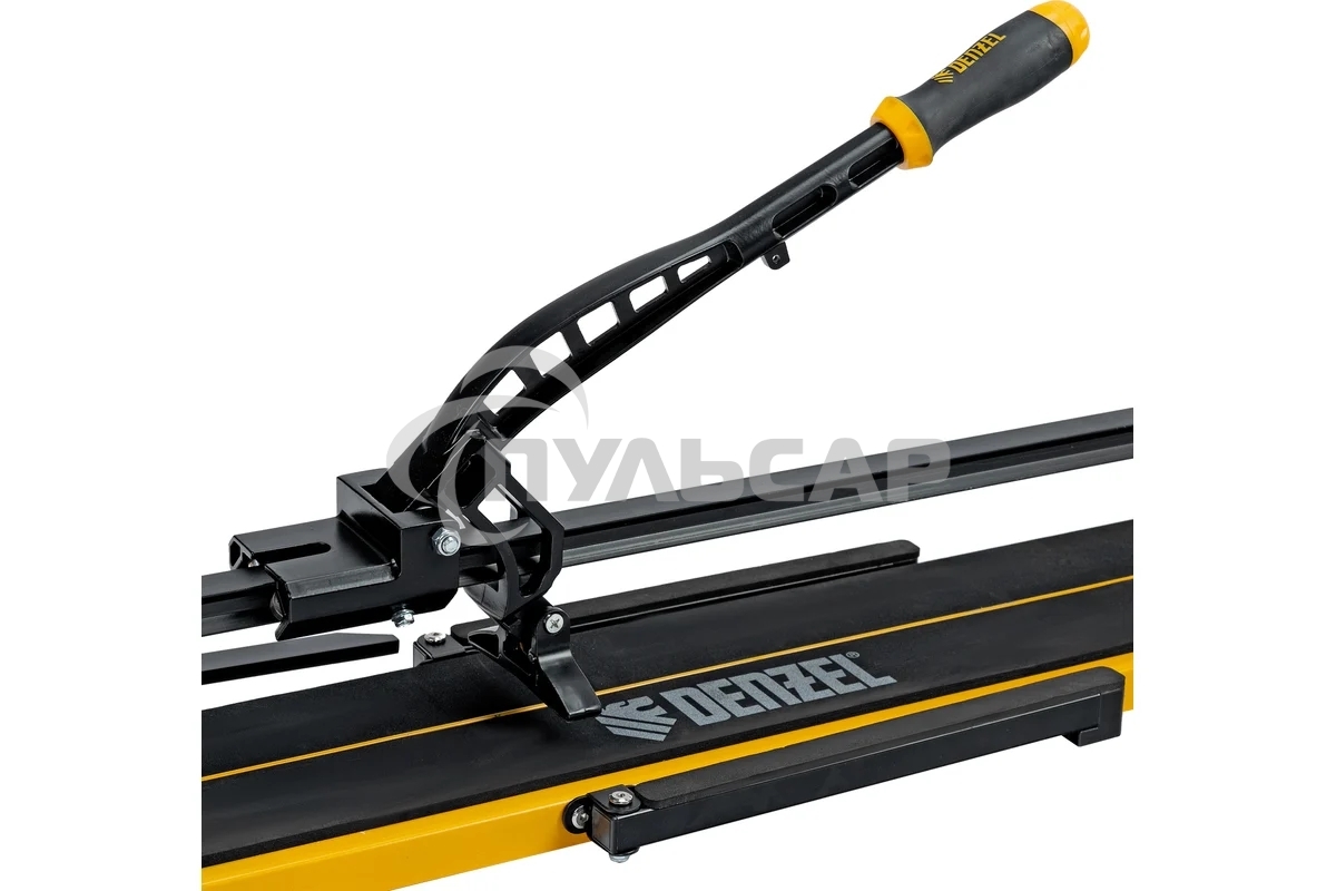 Плиткорез рельсовый 1000х16мм, каретка на подш., стальная станина, усил. рукоятка-пенал Denzel