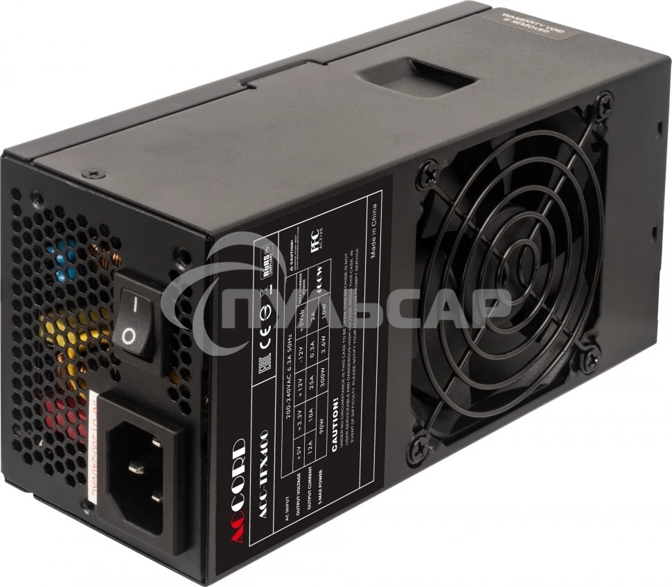Блок питания Accord ACC-TFX400, 400Вт, 80мм, черный