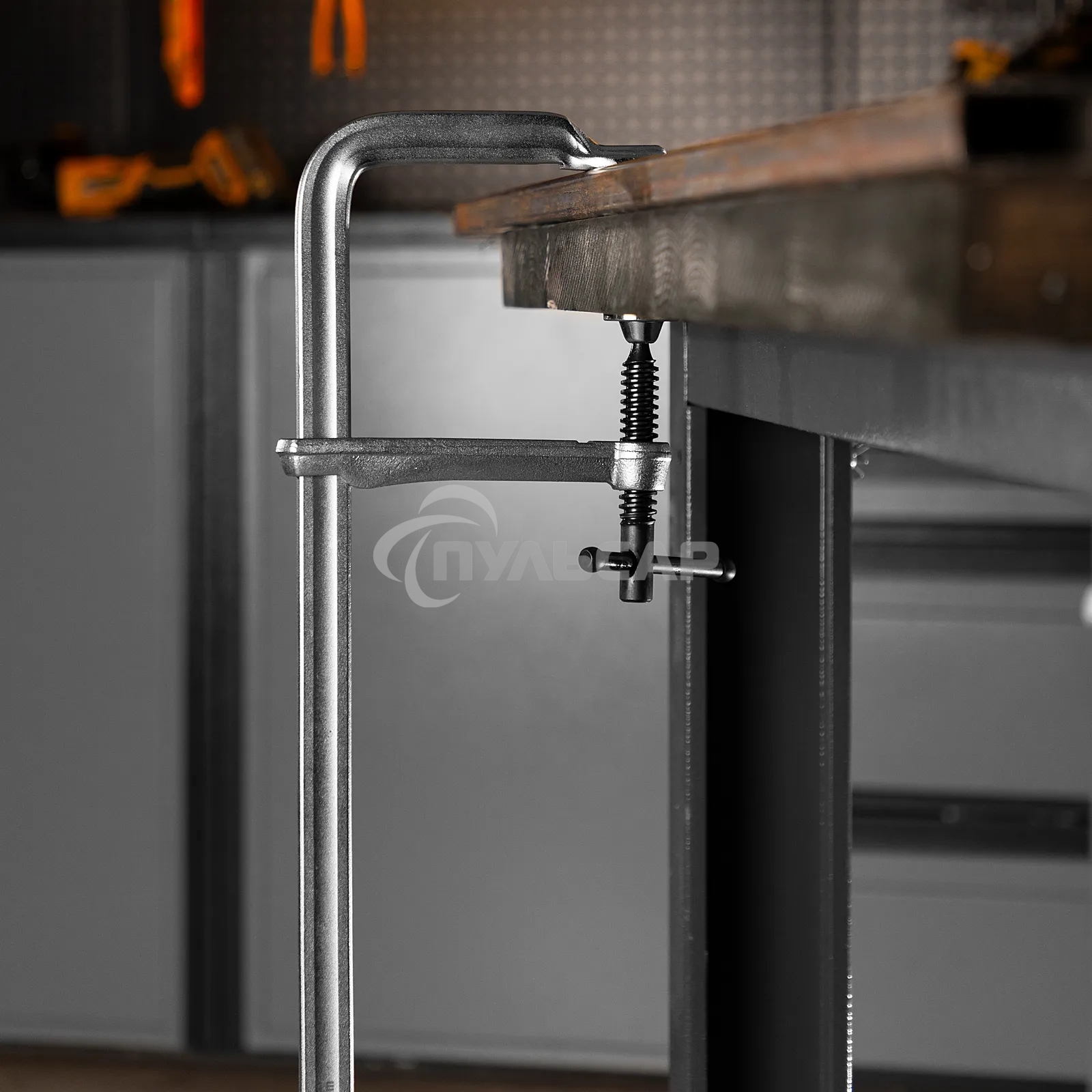 Струбцина Denzel F-образная, 120x400 мм, кованая